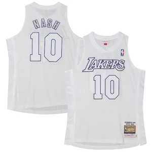 Duradero Steve Nash Los Angeles Lakers 2012 Authentic Player Jersey White