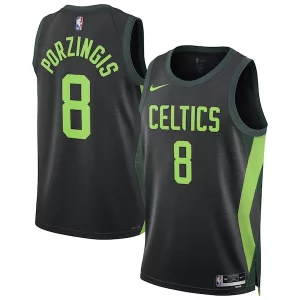 Lujoso Versátil Kristaps Porzingis Boston Celtics Nike Unisex 2024/25 Swingman Player Jersey City Edition Black