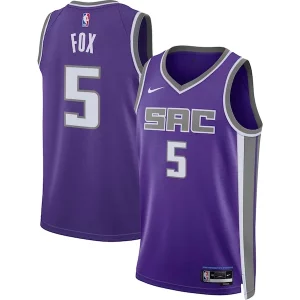 Duradero Chulo De'Aaron Fox Sacramento Kings Nike Unisex Swingman Jersey Icon Edition Purple