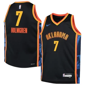 Perfecto Ideal Chet Holmgren Oklahoma City Thunder Nike Youth 2024/25 Swingman Player Jersey City Edition Black