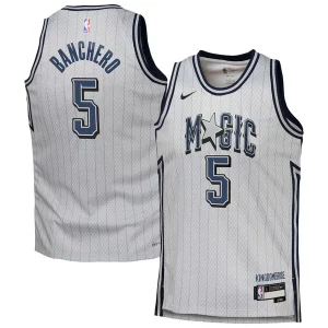 Delicioso Chulo Paolo Banchero Orlando Magic Nike Youth 2024/25 Swingman Player Jersey City Edition Silver
