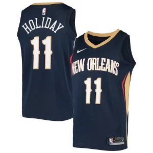 Magnífico Encantador Jrue Holiday New Orleans Pelicans Nike Swingman Jersey Navy