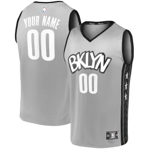 Estupendo Exquisito Ideal Brooklyn Nets Youth Custom Fast Break Replica Jersey Gray Statement Edition