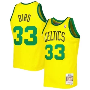 Exquisito Larry Bird Boston Celtics 1985 86 Hardwood Classics Reload 3.0 Swingman Jersey Gold