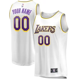 Exquisito Hermoso Versátil Los Angeles Lakers Youth Fast Break Replica Custom Jersey Association Edition White