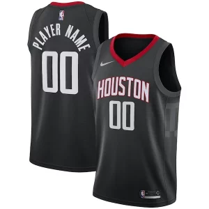 Lujoso Sofisticado Moderno Houston Rockets Nike Swingman Custom Jersey Black Statement Edition