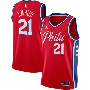 Hermoso Fácil de llevar Joel Embiid Philadelphia 76ers Jordan Brand 2020/21 Swingman Jersey Statement Edition Red