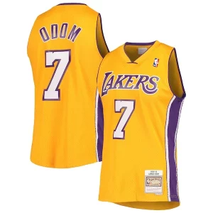 Original Versátil Lamar Odom Los Angeles Lakers 2001/02 Hardwood Classics Swingman Jersey Gold