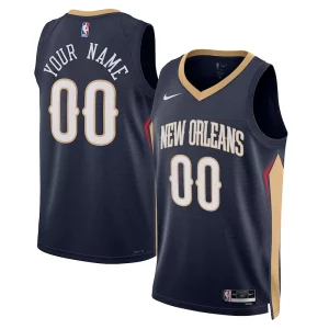 Fantástico Elegante New Orleans Pelicans Nike Unisex 2022/23 Swingman Custom Jersey Navy Icon Edition