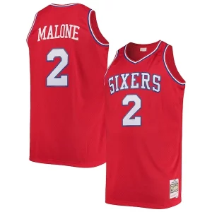 Increíble Moses Malone Philadelphia 76ers 1982/83 Big & Tall Hardwood Classics Swingman Jersey Red