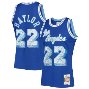 Increíble Elgin Baylor Los Angeles Lakers 1996/97 Hardwood Classics NBA 75th Anniversary Diamond Swingman Jersey Royal