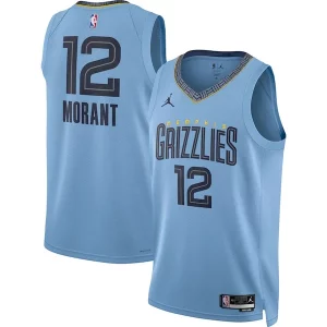 Chulo Encantador Elegante Ja Morant Memphis Grizzlies Jordan Brand Unisex Swingman Jersey Statement Edition Light Blue