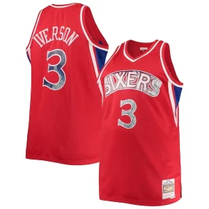 Resistente Allen Iverson Philadelphia 76ers Big & Tall 1996/97 NBA 75th Anniversary Diamond Swingman Jersey Red