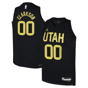 Práctico Jordan Clarkson Utah Jazz Jordan Brand Youth Swingman Jersey Statement Edition Black
