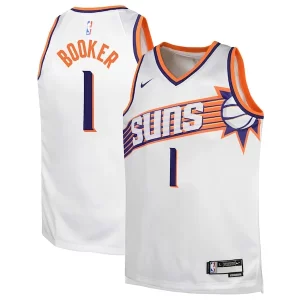 Ideal Lujoso Encantador Devin Booker Phoenix Suns Nike Youth Swingman Jersey Association Edition White