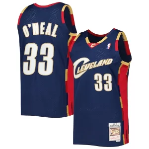 Perfecto Elegante Shaquille O'Neal Cleveland Cavaliers Hardwood Classics 2009/10 Jersey Navy