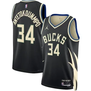 Sofisticado Hermoso Maravilloso Giannis Antetokounmpo Milwaukee Bucks Jordan Brand Unisex Swingman Jersey Statement Edition Black