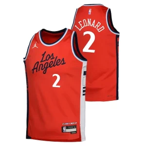 Único Duradero Kawhi Leonard LA Clippers Jordan Brand Youth Swingman Jersey Statement Edition Red