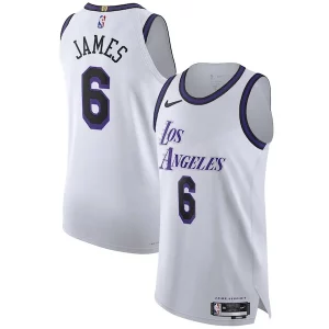 Maravilloso Práctico Elegante LeBron James Los Angeles Lakers Nike 2022/23 Authentic Jersey City Edition White