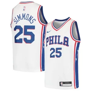 Cool Genial Maravilloso Ben Simmons Philadelphia 76ers Nike Youth Swingman Jersey White/Royal