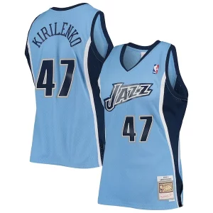 Clásico Andrei Kirilenko Utah Jazz 2009/10 Hardwood Classics Swingman Jersey Powder Blue