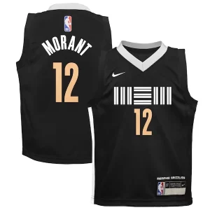 Original Perfecto Ja Morant Memphis Grizzlies Nike Preschool Swingman Replica Jersey City Edition Black
