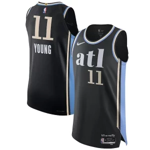 Fantástico Nike Trae Young Atlanta Hawks Authentic Jersey City Edition Black