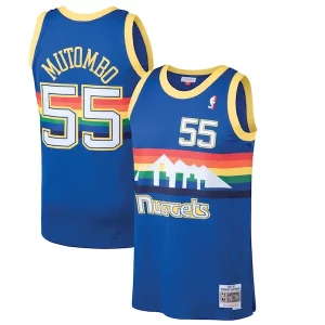 Versátil Dikembe Mutombo Denver Nuggets 1991/92 Hardwood Classics Swingman Jersey Blue