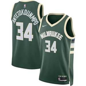 Versátil Increíble Giannis Antetokounmpo Milwaukee Bucks Nike Unisex Swingman Jersey Icon Edition Hunter Green/White