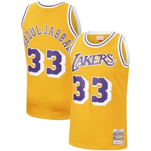 Moderno Único Bonito Kareem Abdul Jabbar Los Angeles Lakers Hardwood Classics Swingman Jersey Gold/Purple