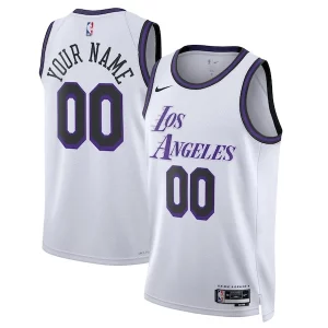 Increíble Robusto Los Angeles Lakers Nike Unisex 2022/23 Swingman Custom Jersey City Edition White