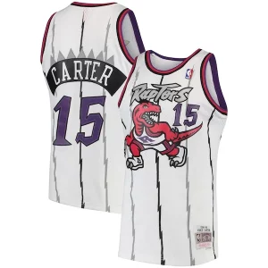 Fácil de llevar Chulo Hermoso Vince Carter Toronto Raptors 1998/99 Hardwood Classics Swingman Jersey White/Purple