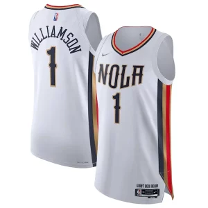 Moderno Resistente Práctico Zion Williamson New Orleans Pelicans Nike 2021/22 Swingman Jersey City Edition White