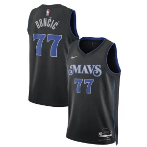 Estupendo Resistente Luka Dončić Dallas Mavericks Nike Unisex 2023/24 Swingman Jersey Black City Edition