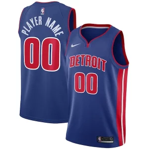 Lujoso Estupendo Detroit Pistons Nike Swingman Custom Jersey Blue Icon Edition