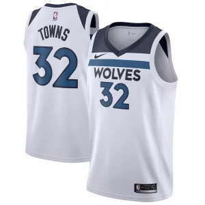 Cool Genial Karl Anthony Towns Minnesota Timberwolves Nike Swingman Jersey White Association Edition