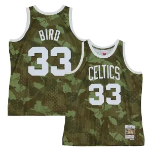 Atractivo Delicioso Magnífico Larry Bird Boston Celtics Hardwood Classics 1985/86 Ghost Green Swingman Jersey Camo