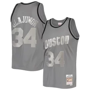 Atractivo Hermoso Perfecto Hakeem Olajuwon Houston Rockets Hardwood Classics Retired Player 1993/94 Metal Works Swingman Jersey Charcoal