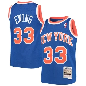 Magnífico Encantador Cool Patrick Ewing New York Knicks Youth Hardwood Classics Swingman Throwback Jersey Blue