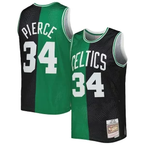 Sofisticado Resistente Paul Pierce Boston Celtics Hardwood Classics 2007/08 Split Swingman Jersey Black/Kelly Green