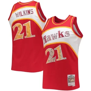 Ideal Estupendo Resistente Dominique Wilkins Atlanta Hawks 1986/87 Hardwood Classics NBA 75th Anniversary Diamond Swingman Jersey Red