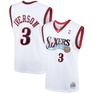 Original Chulo Allen Iverson Philadelphia 76ers Hardwood Classics Swingman Jersey White/Royal