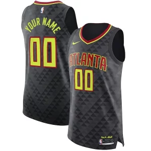 Lujoso Atlanta Hawks Nike Authentic Custom Jersey Black Icon Edition