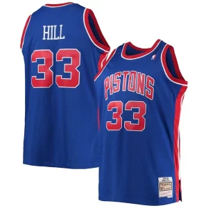 Elegante Grant Hill Detroit Pistons 1995/96 Big & Tall Hardwood Classics Swingman Jersey Blue