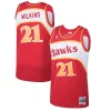 Versátil Dominique Wilkins Atlanta Hawks 1986/87 Hardwood Classics Swingman Jersey Red