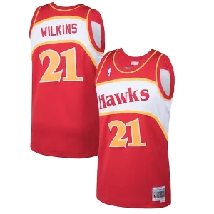 Versátil Dominique Wilkins Atlanta Hawks 1986/87 Hardwood Classics Swingman Jersey Red
