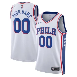 Chulo Philadelphia 76ers Nike Unisex 2022/23 Swingman Custom Jersey White Association Edition