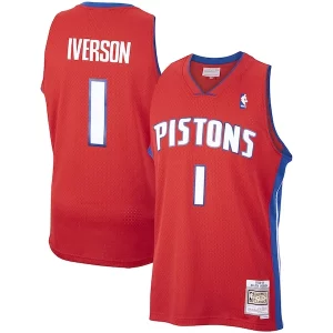 Chulo Robusto Delicioso Allen Iverson Detroit Pistons 2008/09 Hardwood Classics Swingman Jersey Red