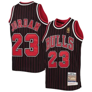 Estupendo Michael Jordan Chicago Bulls Youth 1996 97 Hardwood Classics Authentic Jersey Black/Red/Red/White