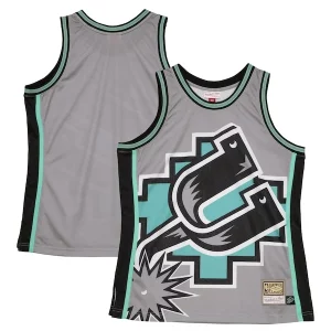 Increíble San Antonio Spurs Hardwood Classics Blown Out Fashion Jersey Gray